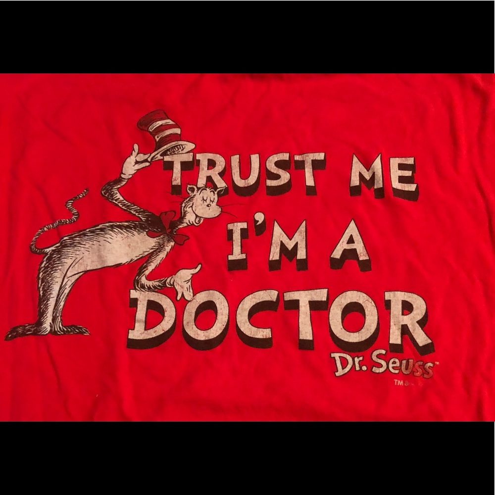 Adult Large Red Dr. Seuss Doctor T-Shirt